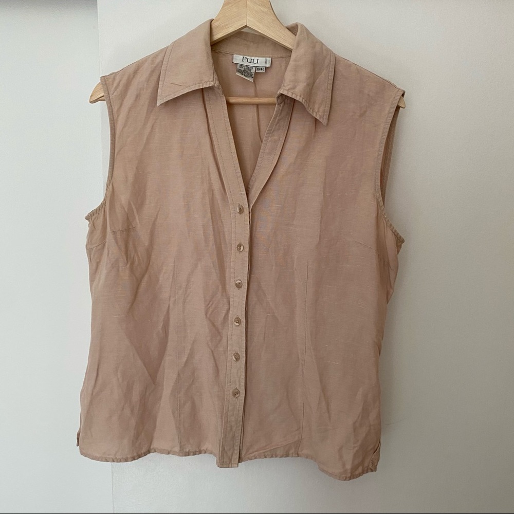 💃🏽 LAST CALL Vintage Blush Pink Linen Top
